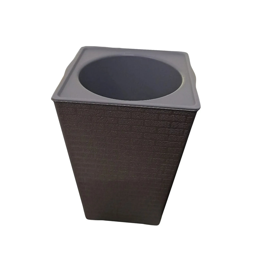 Large Flowerpot Imitation Metal Plastic Tall Planter Garden Accessories Brick Pattern Square Flower Pots With Inlet Watering Oasis Select Brown One Size