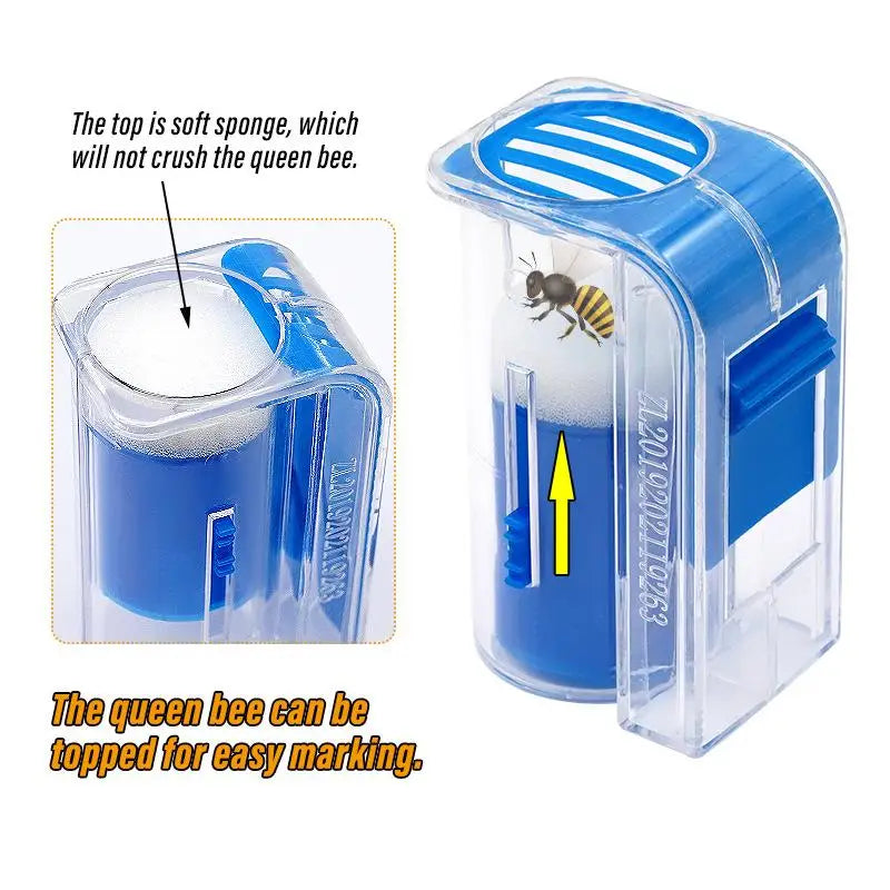 Plastic Queen Marking Bottle Cage, Bee Catcher Marking Tool, Beekeeping Equipment Supplies Oasis Select