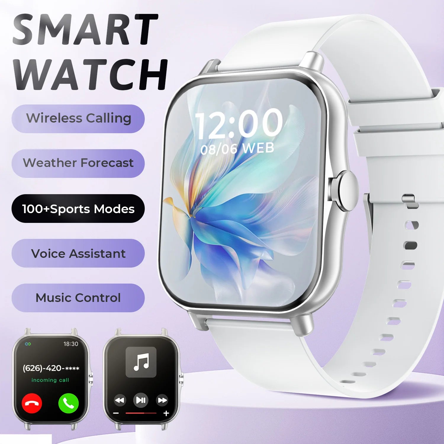 SIMSONLAB Smartwatch – Bluetooth Call & Fitness Tracker Watch