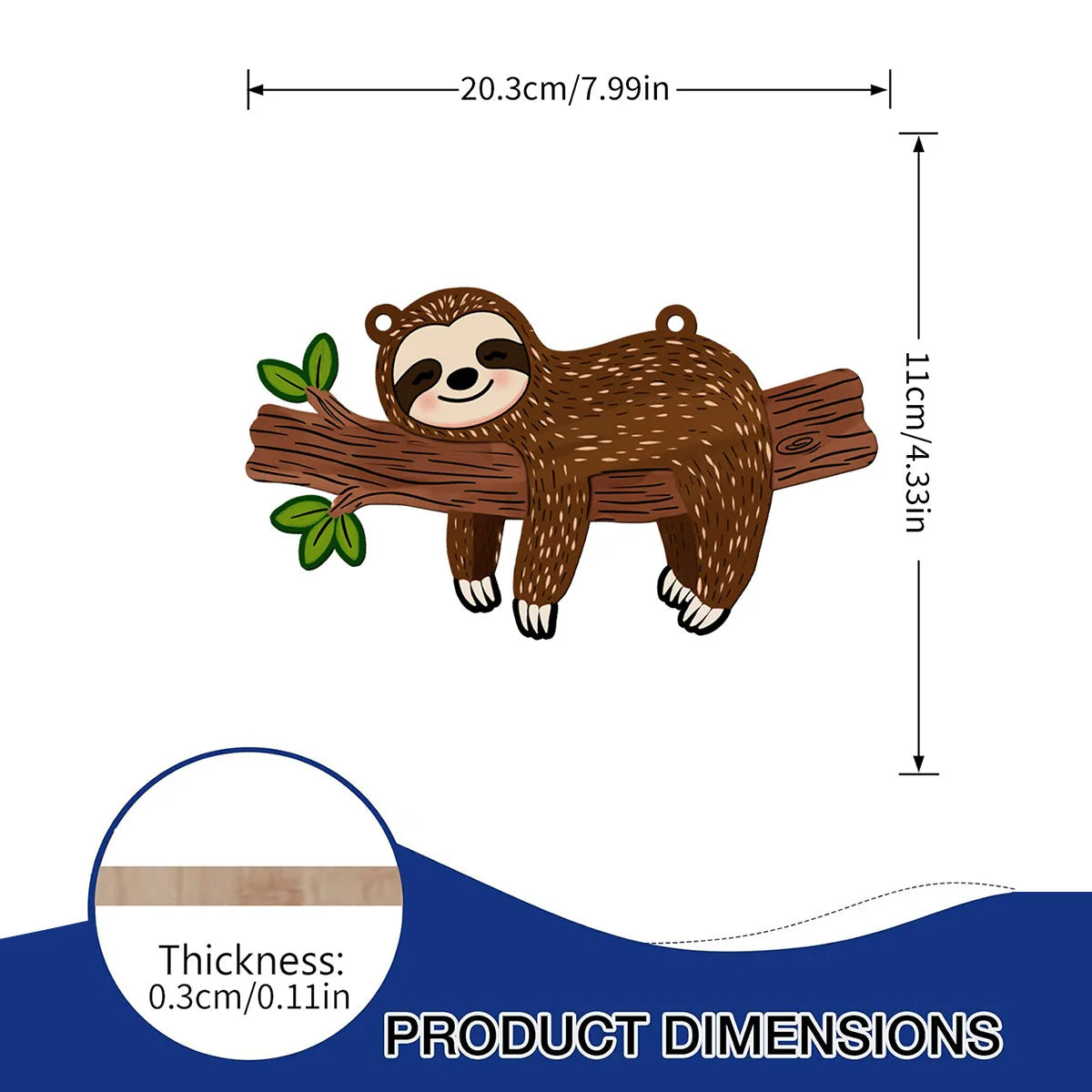 Cute Sloth Wooden Welcome Sign – Hanging Door & Wall Plaque
