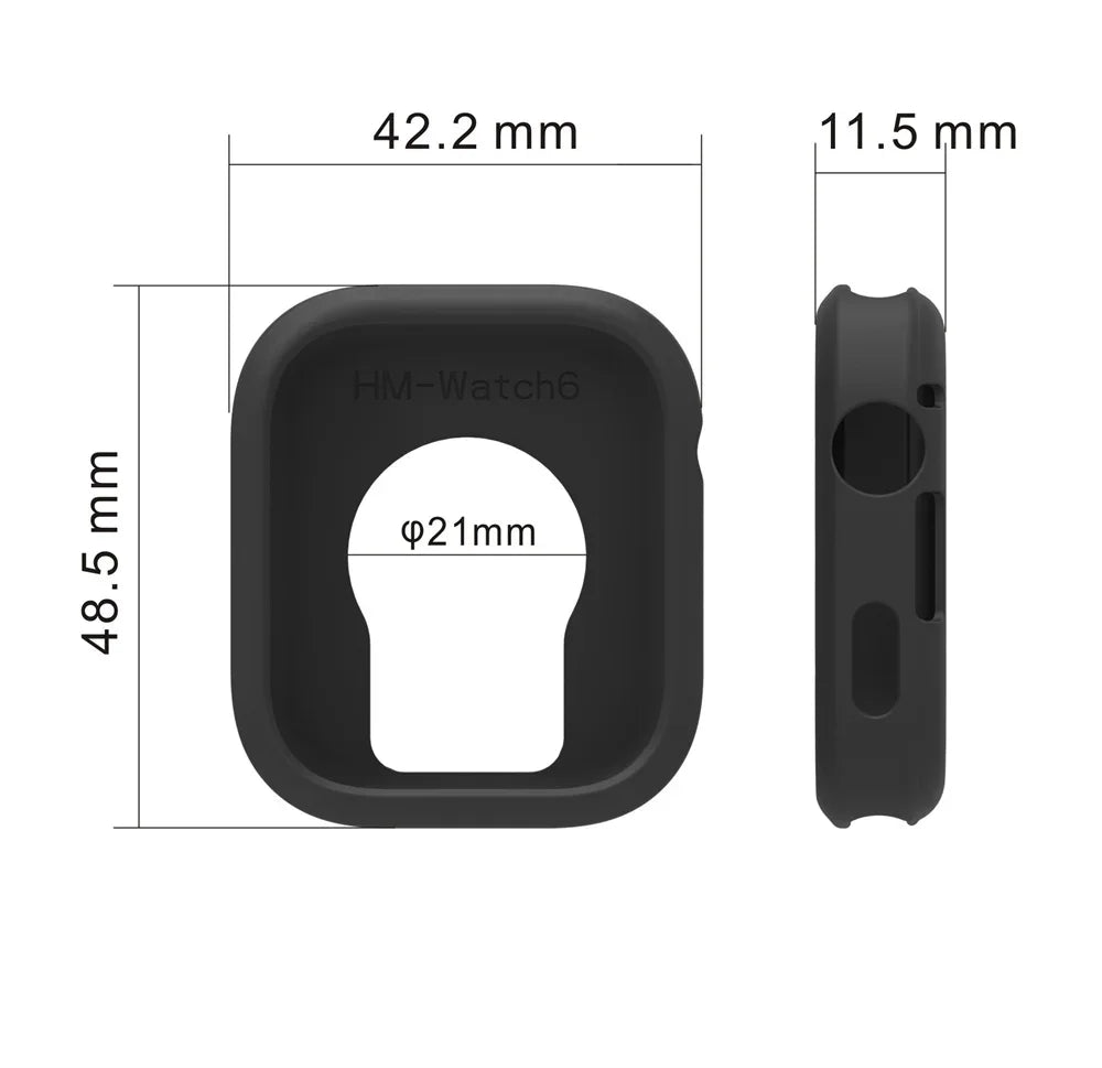 Silicone Case for Redmi Watch 6 – Bumper Shell Protector Smartwatch Protective Case Oasis Select