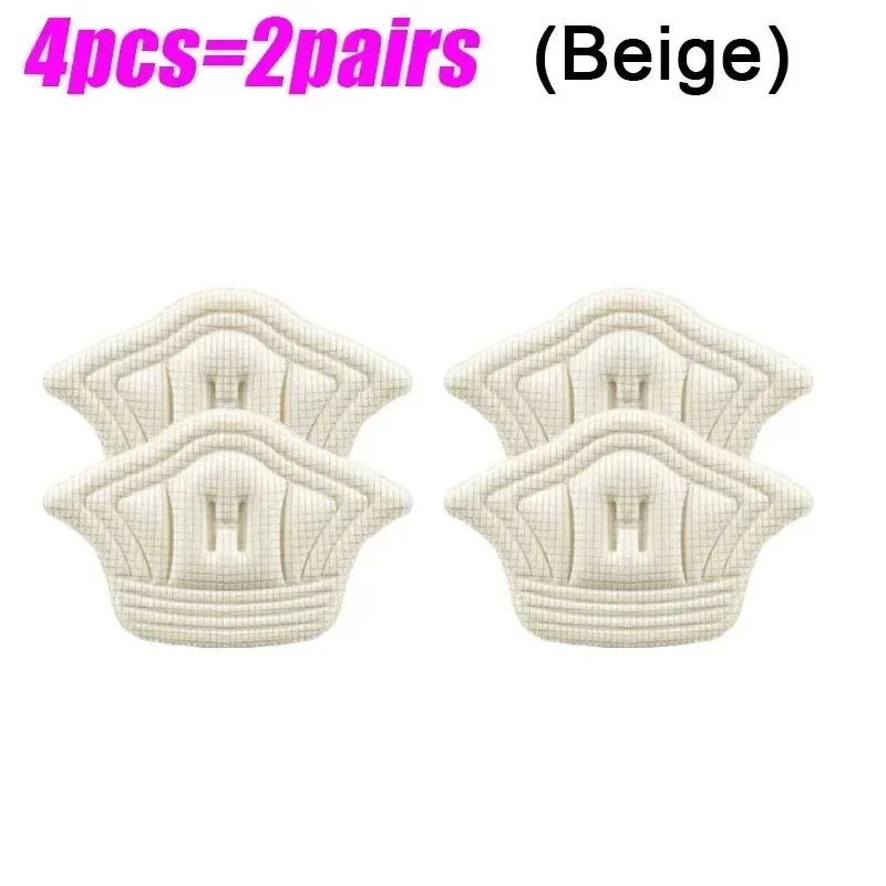1/2/6Pairs Shoe Pad Foot Heel Cushion Pads Sports Shoes Adjustable Antiwear Feet Inserts Insoles Heel Protector Sticker Insole Oasis Select Beige-4pcs-5mm