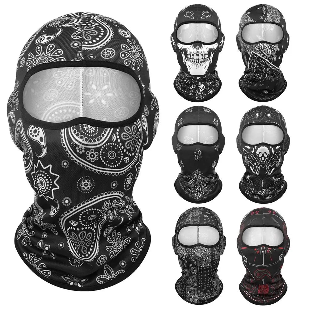 Fashion Ice Silk Cool Balaclava Breathable Sun Protection Motorcycle Cycling Mask Quick Dry Face Cover Headwear Summer Oasis Select