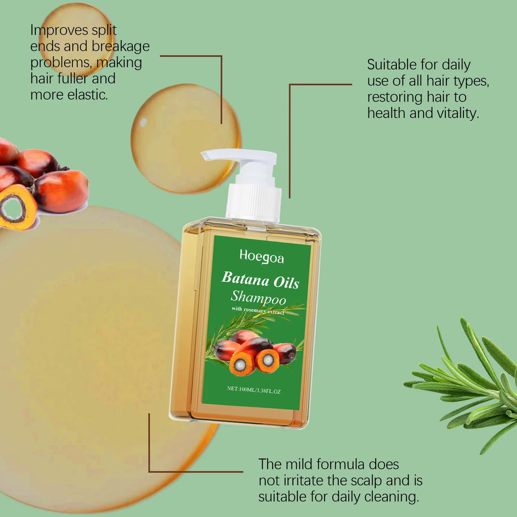 Batana Hair Care Shampoo Keep Smoothing Strengthen Split End Reduce Loss Deep Nourish Oil Control Pure Plant Hair Growth Shampoo Oasis Select