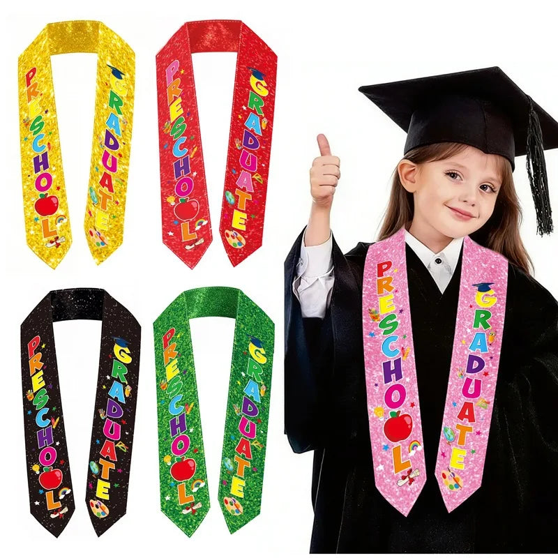 Kindergarten Graduation Stole Shiny Graduation Party Decorations Kids Graduation Sash Unisex For Class Photos Party Decorations Oasis Select