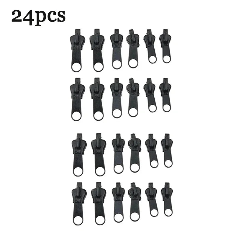 6pcs Instant Zipper Universal Instant Fix Repair Kit Replacement Zip Slider Teeth Multifunctional Clothing Replacement Zipper Oasis Select 24pcs Option1