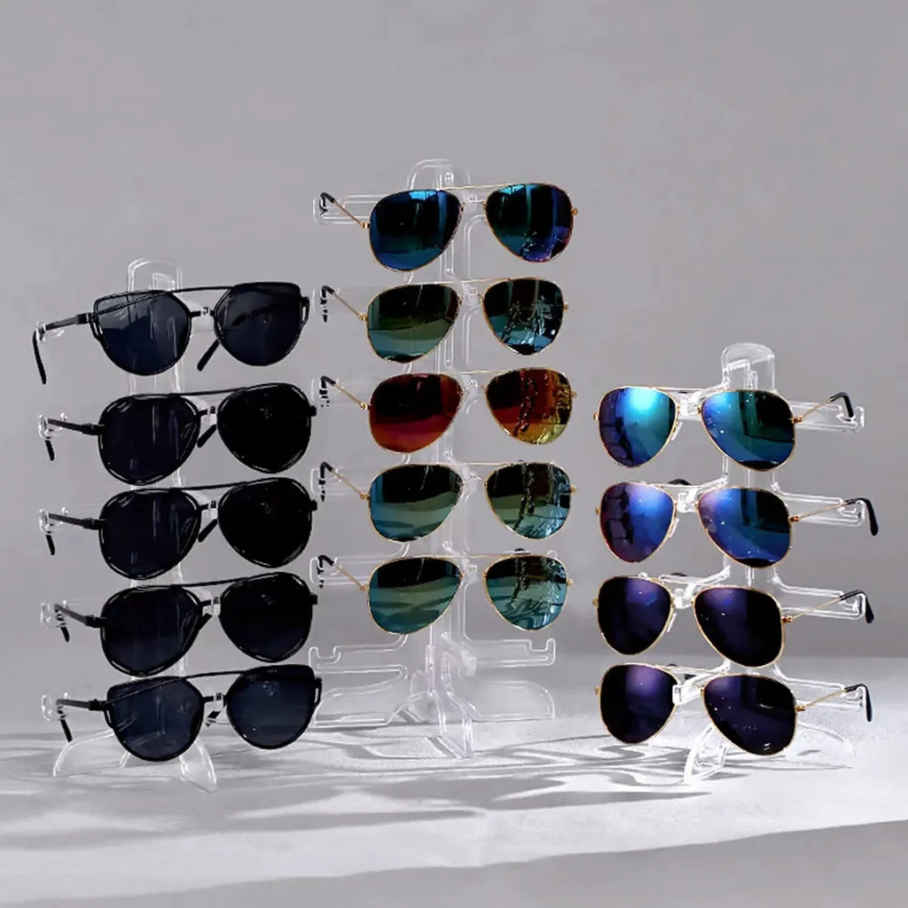1pc Transparent multi-layer eyeglass frame, sunglasses display frame, desktop storage frame, minimalist storage frame Oasis Select