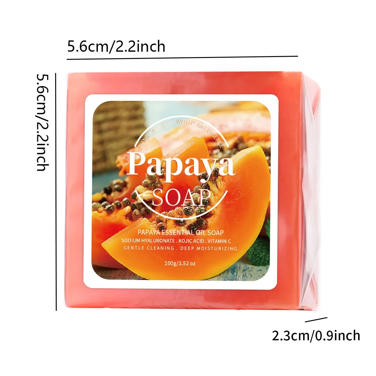 B+ Papaya Extract Handmade Soap – Coconut & Goat Milk 100g Handmade Bar Soap Oasis Select