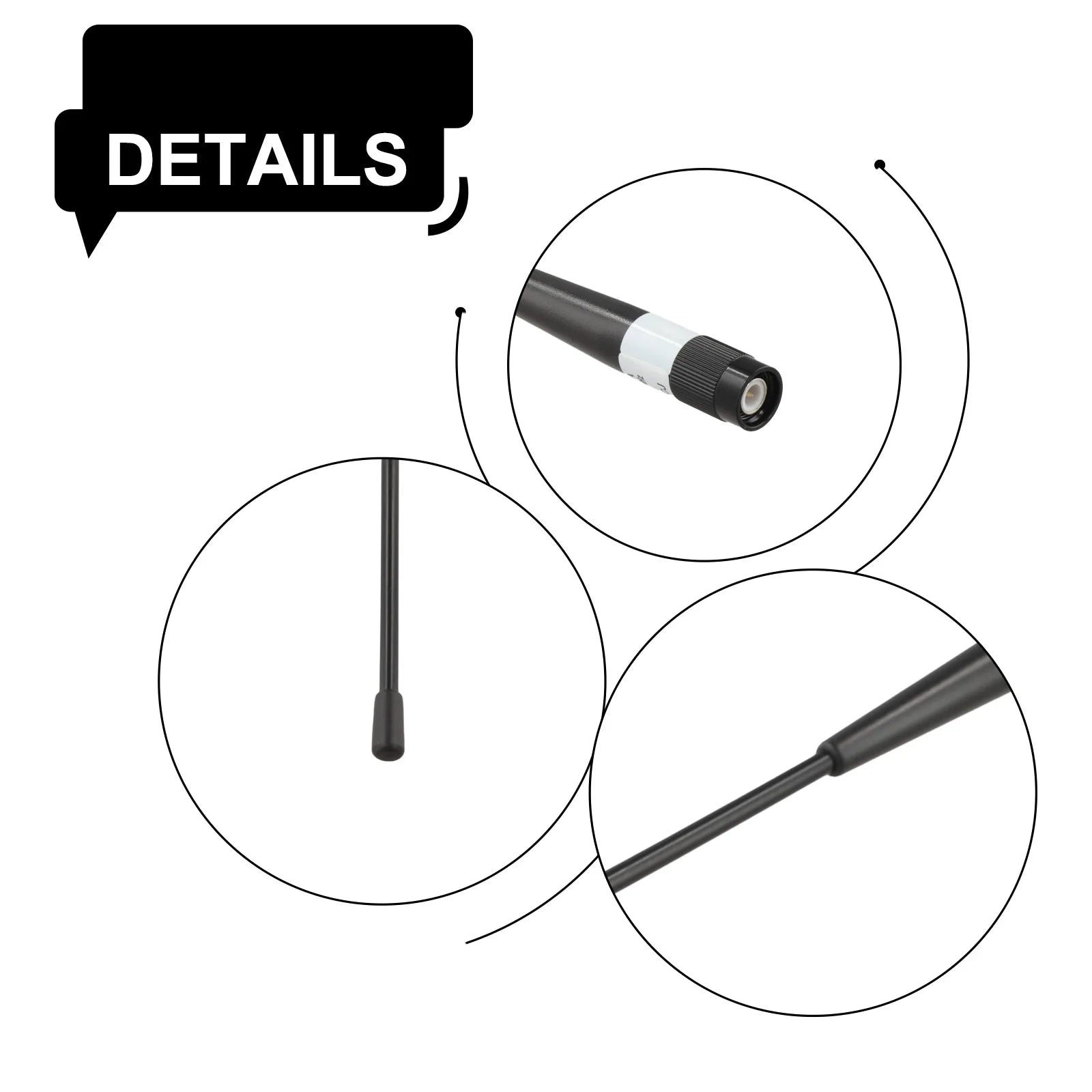 Connector For Radio Devices 4dBi Antenna Black GPS Antenna Applicable For KOLIDA High Reliability PVC Material Oasis Select