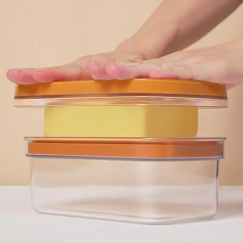 Premium Butter Dish Box Set with Cheese Slicer, Refrigerator Storage, Kitchen Knife, and Lid Oasis Select