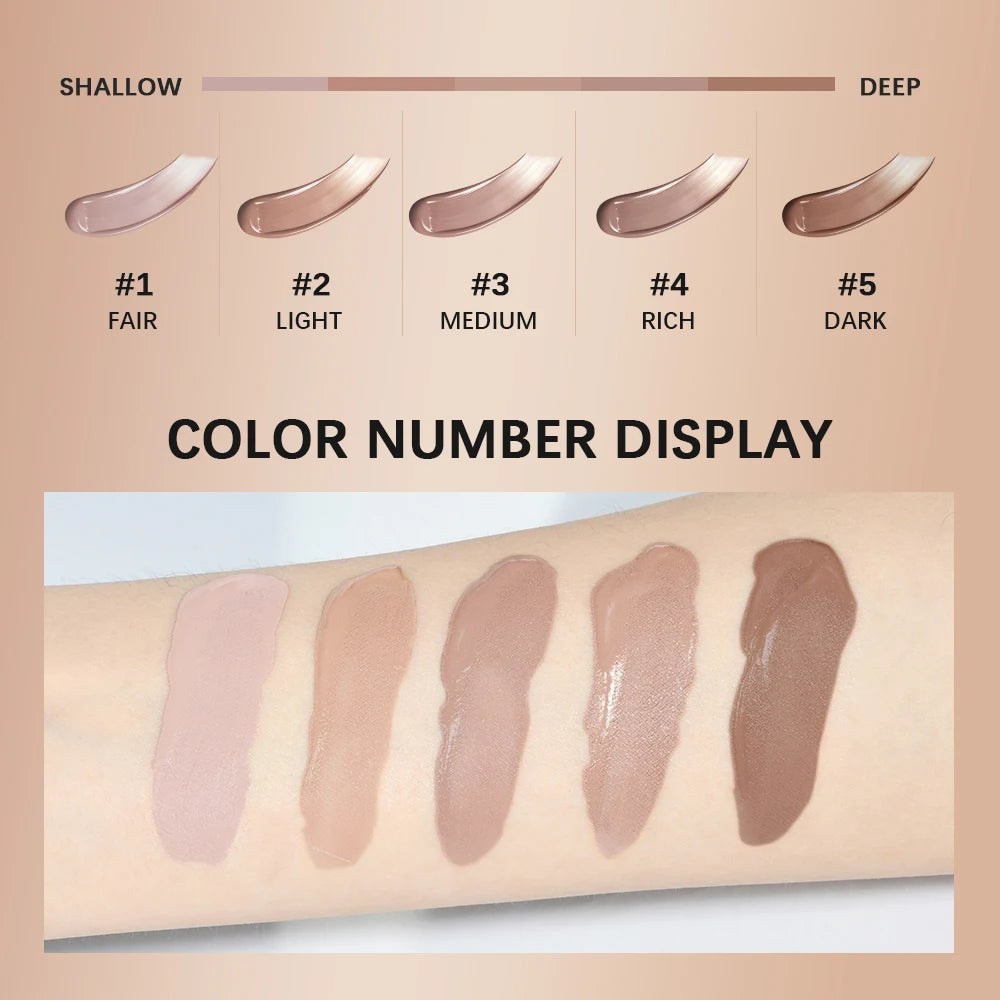 Lakerain Liquid Foundation Cream Moisturizing Lightweight Tinted Hydrating Cream Concealer Long-lasting Face Base Makeup Oasis Select