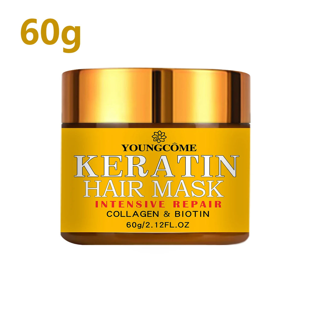 Hair Repairs Hair Mask Biotin Collagen Keratin Treatment Hairs Conditioner Hair Essential Oil Nourishing for Dry Damaged Oasis Select 60g