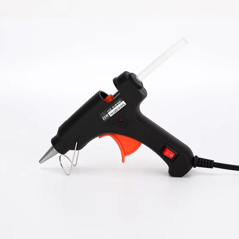 DIY Hot Melt Gun for Children 7mm Caliber Handheld Sealing Glue Gun Household Craft Tool Oasis Select Black(EU)