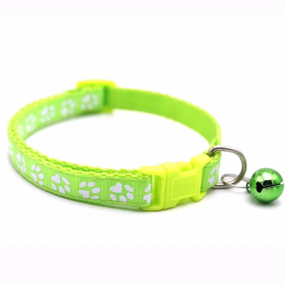 Adjustable Cat & Puppy Collar with Bell | 12 Colors | Nylon