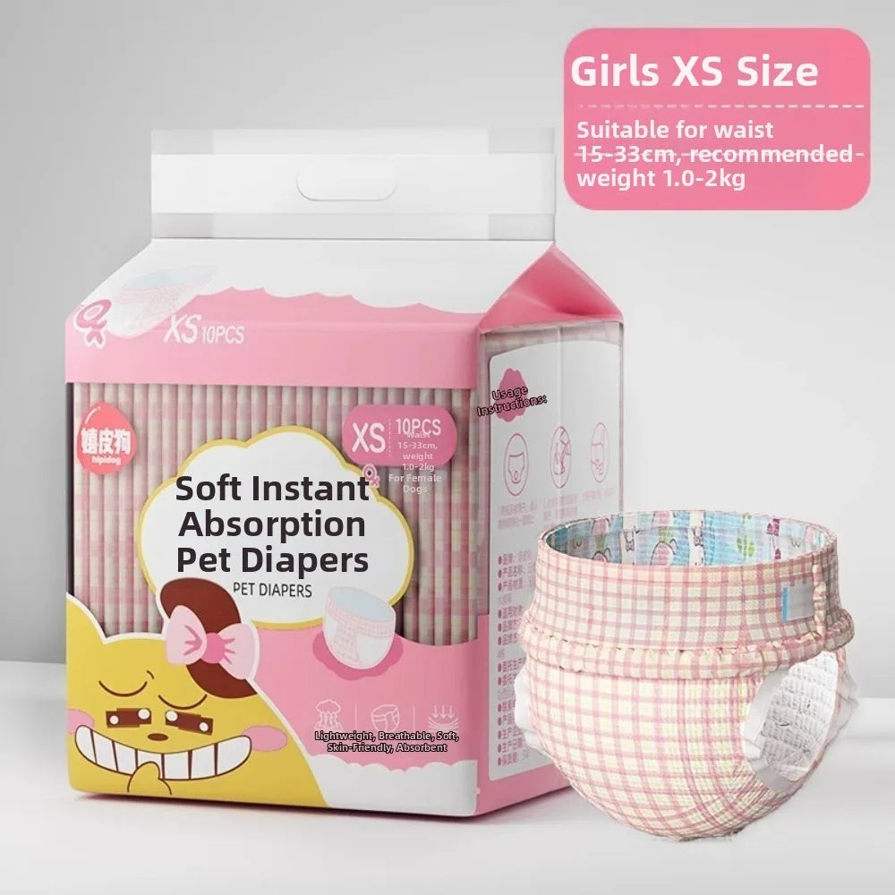 10-Pack Disposable Dog Diapers | Leakproof & Breathable Nappies