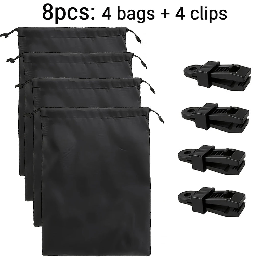 4/8/16/24pcs Windproof Outdoor Door Curtain Weighted Bag Clip, Bow Porch, Terrace, Patio, Gazebo, Porch, Courtyard Essential Oasis Select 8pcs-4bags 4Clips Other