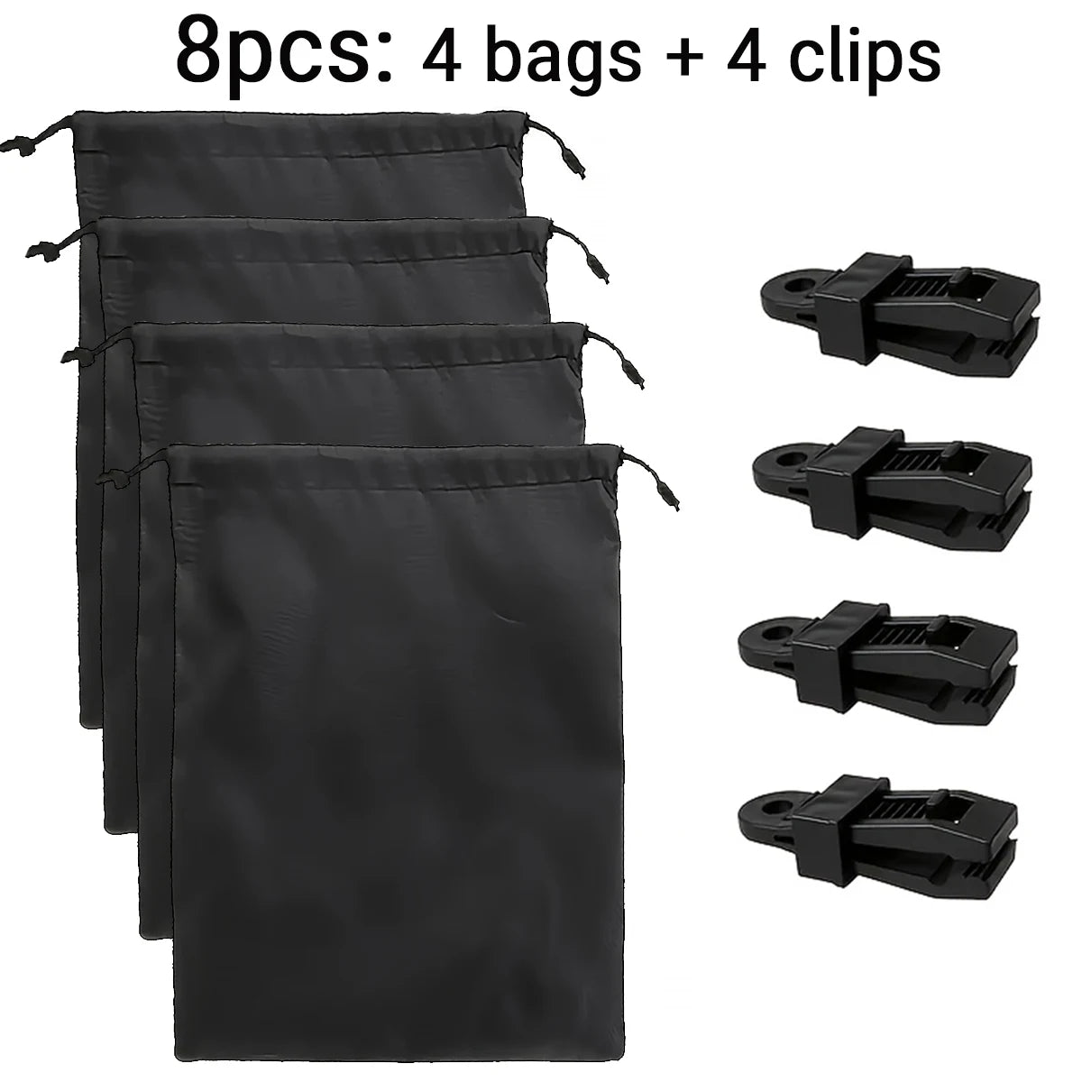 4/8/16/24pcs Windproof Outdoor Door Curtain Weighted Bag Clip, Bow Porch, Terrace, Patio, Gazebo, Porch, Courtyard Essential Oasis Select 8pcs-4bags 4Clips Other