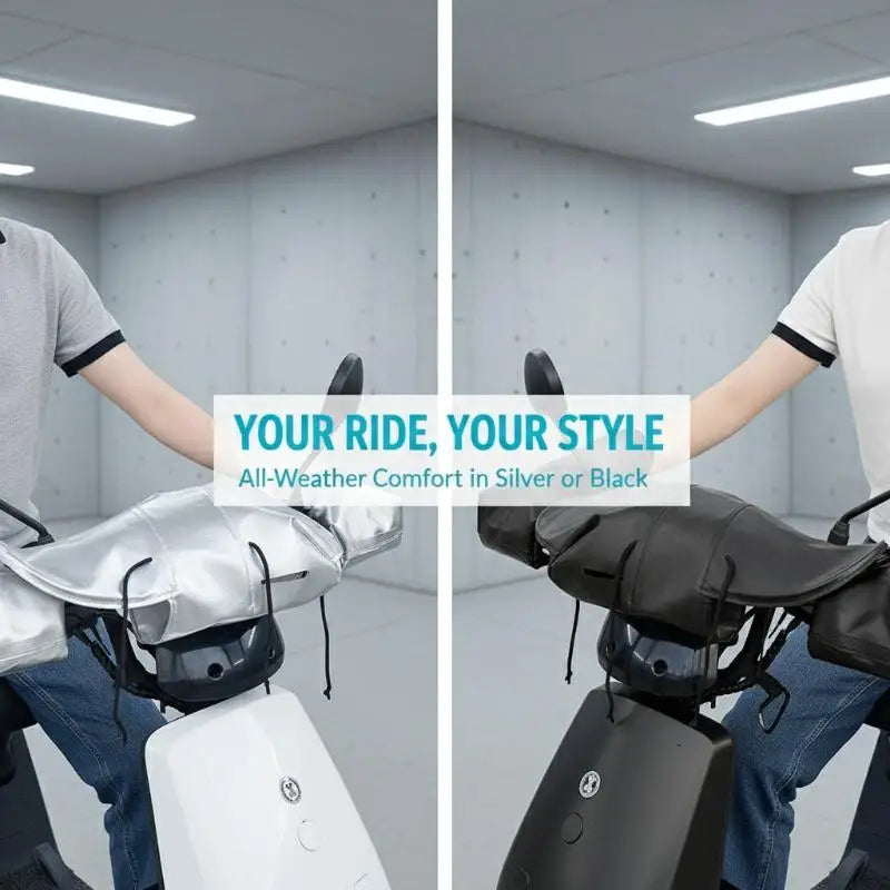 Silver Coated Leather Handlebar Gloves Sunproof Waterproof 3D Support For Scooter Bicycle Motorcycle Summer Riding Oasis Select