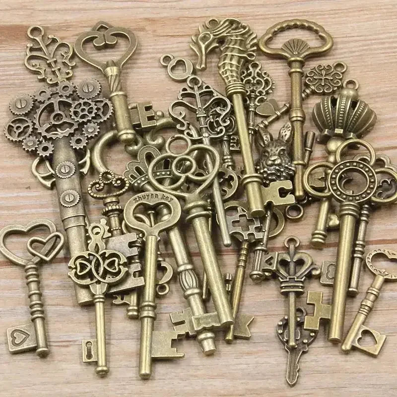 50g/pack mini Key Charms Bracelets Necklace Craft Metal Pendant For Jewelry Making DIY Supplies Small Business Supplies Oasis Select