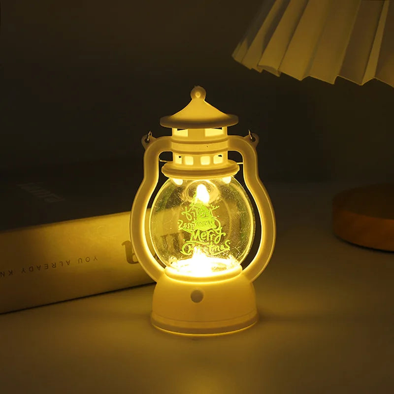 Christmas Decoration Led Light Small Oil Lamp Desktop Decoration Hand Lamp Window Shopping Mall Elderly Dress Up Lamp Oasis Select Christmas tree 6.5x6x12.5cm