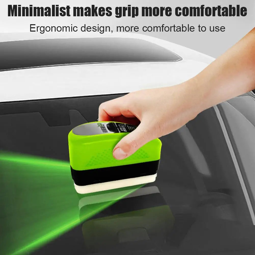 Car Glass Oil Film Remover Automotive Glass Sponge Cleaning Brush Front Inner Windshield Glass Oil Film Cleaner For Car Cleaning Oasis Select