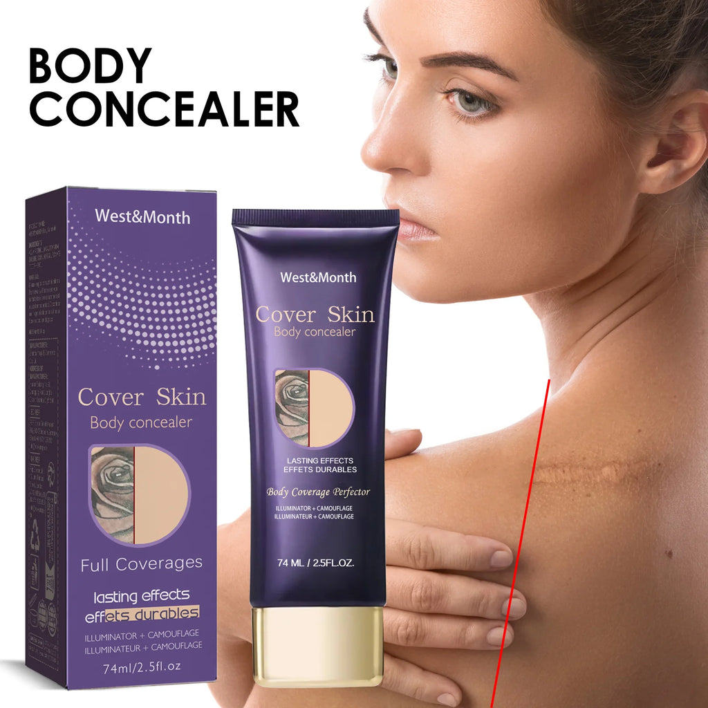 WEST MONTH 74ml Waterproof Tattoo Concealer Body Cover Cream Tattoo Concealer Cream Oasis Select