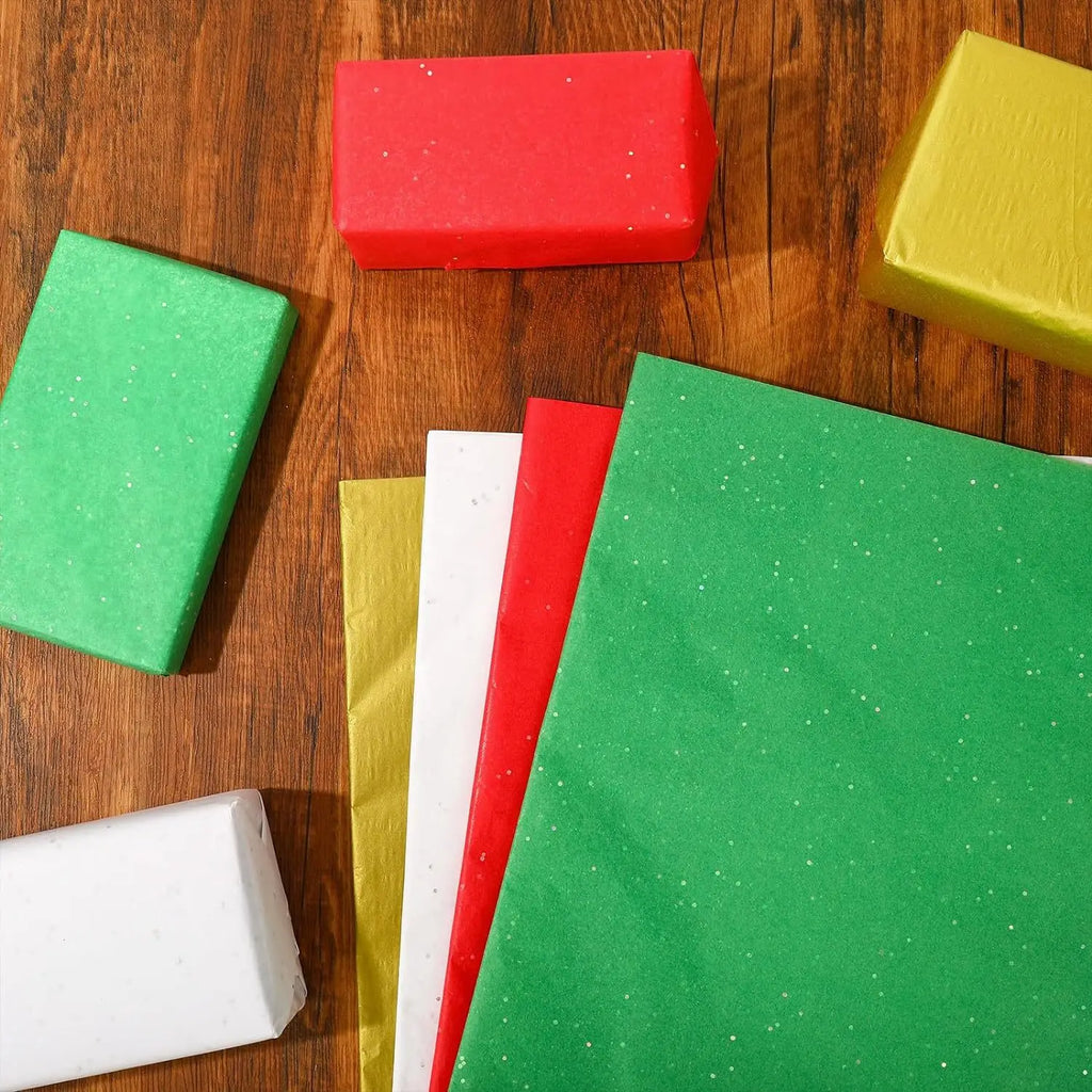 36sheets Christmas Color Tissue Papers Craft Wrapping Paper Wine Shirt Flower Gift Wrap Papers Tissue Packing Material 50*70cm Oasis Select