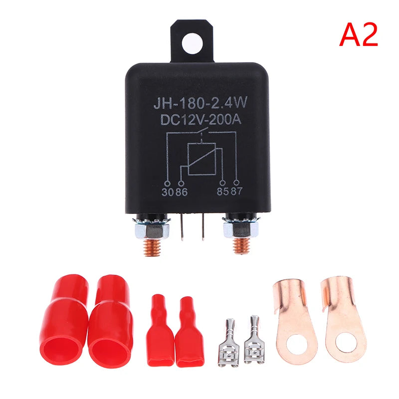 Car Battery Separator Coupler Power Switches 4Pin Dual Battery Isolator Relay 120A 200A 12V 24V Battery Circuit Cutter Oasis Select 120A 24V