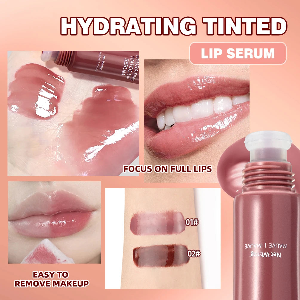 QIBEST Crystal Jelly Lip Oil Gloss – 6 Tinted Hydrating Shades