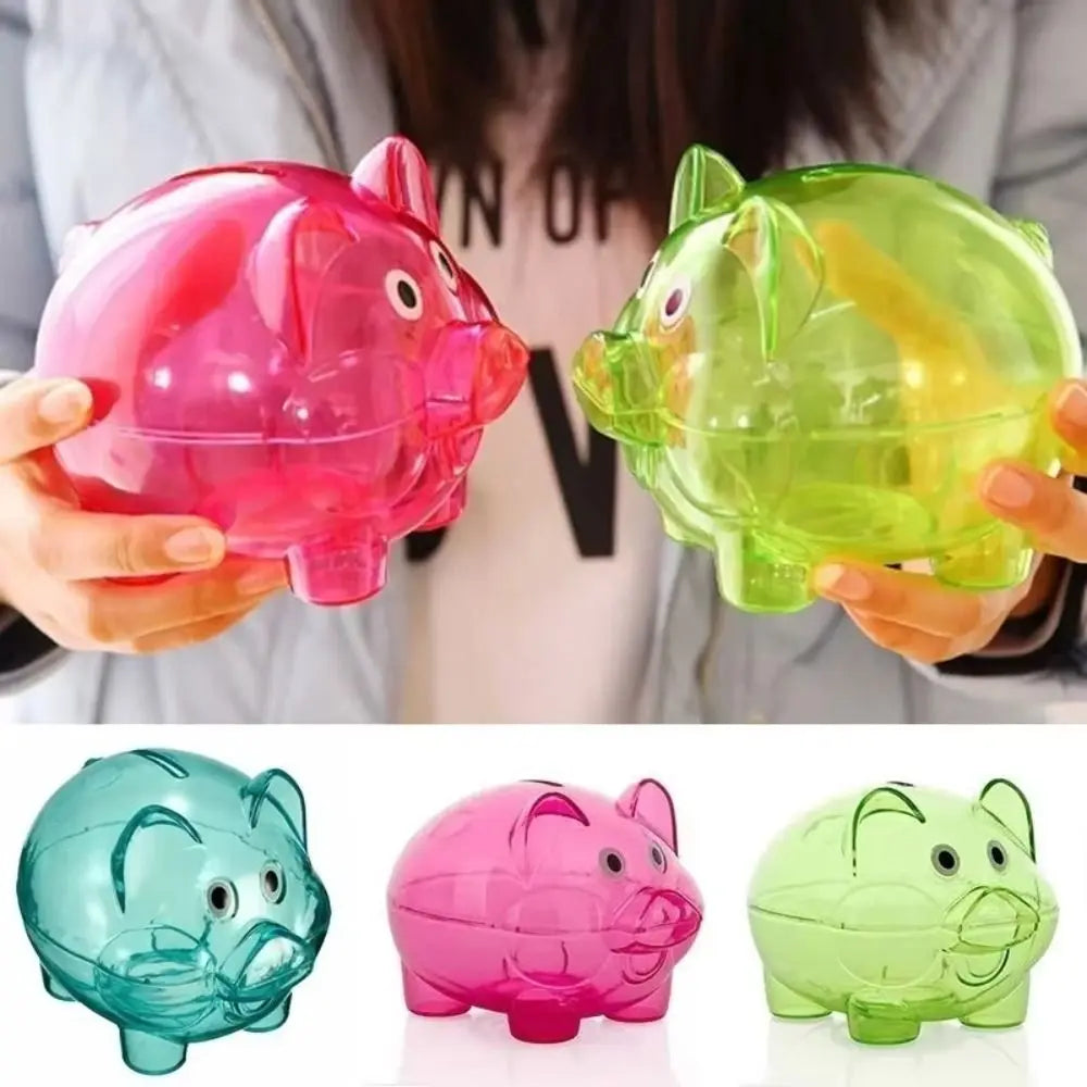 Transparent Pig Piggy Bank – Kids Coin & Money Saving Jar