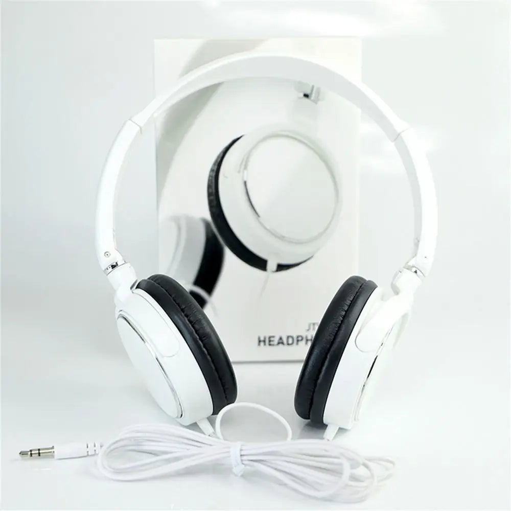 Universal Headphone Over Ear Foldable Wired Earphones HiFi Stereo Sound Portable Headset 3.5mm Oasis Select