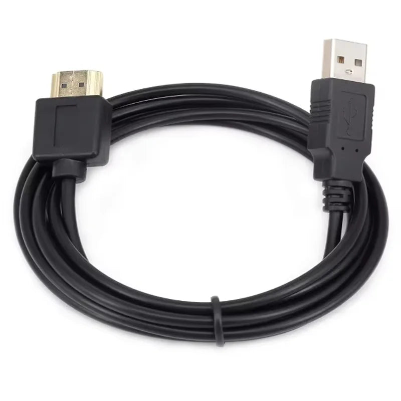 USB Power Cable To HDMI-Compatible Male to Male Charger Cords Splitter Adapter USB 2.0 To HDMI Charging Cable For Smart Device Oasis Select
