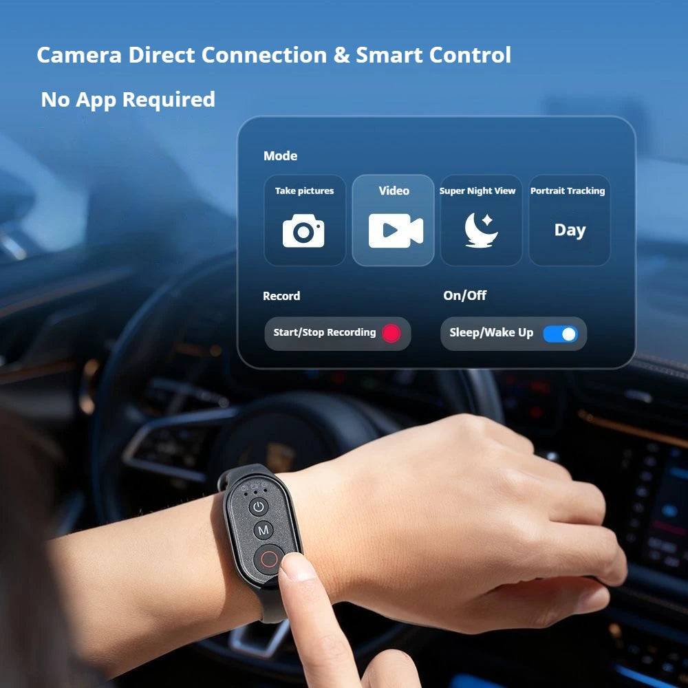 Wristband Wireless Remote for DJI Action, Insta360 & GoPro