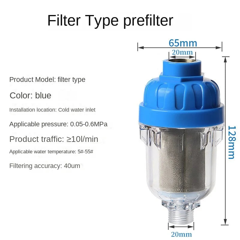Universal Water Purifier Faucet Filter Shower Water Heater Strainer Spray Head Washing Machine Tap Percolator Bathroom Accessory Oasis Select Blue