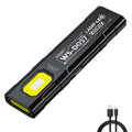 Powerful Mini COB LED Keychain Flashlight USB C Rechargeable Hanging Work Light Waterproof Keyring Camping Walking Pocket Lamp Oasis Select WS-D057 1PC