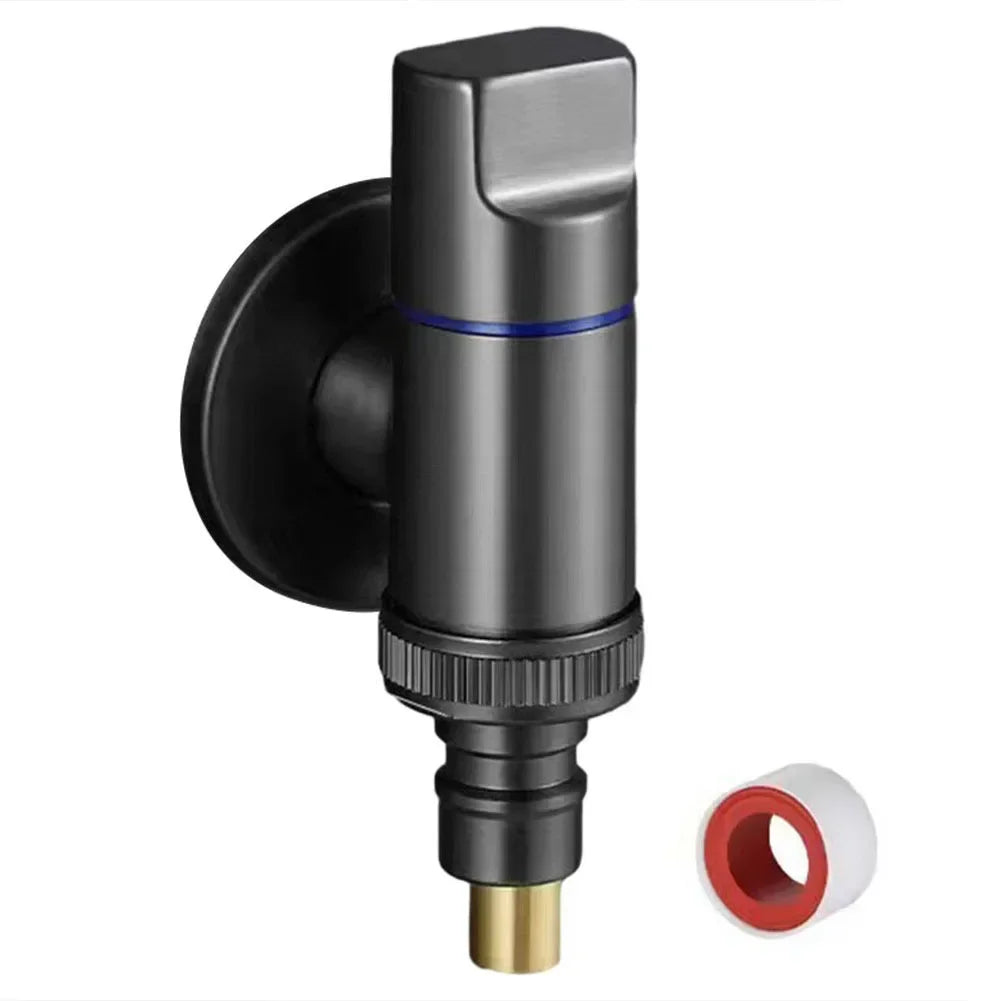 G1/2 Quick-Open Angle Valve | Wall-Mounted 3-Way Water Stop Plumbing Angle Valve Oasis Select Gray G1 2