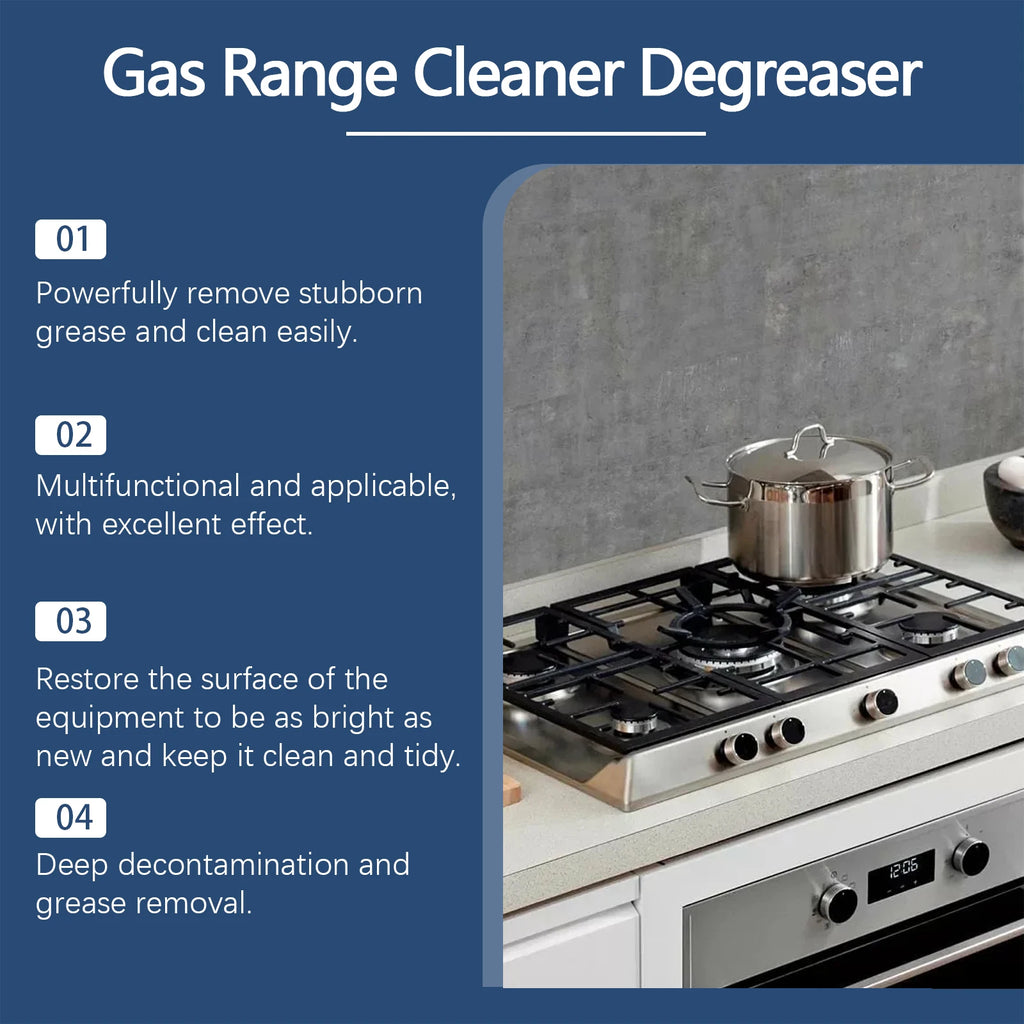 Jakehoe Gas Stove Cleaner Spray Removing Tough Grease Stains Polishing Restore Luster Multifunctional Kitchen Cleaning Tool Oasis Select