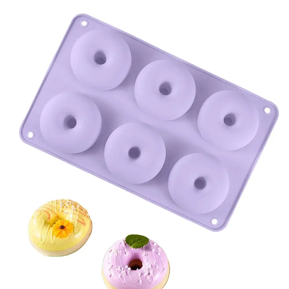 6-Cavity Silicone Donut Mold – Non-Stick Cake & Baking Pan