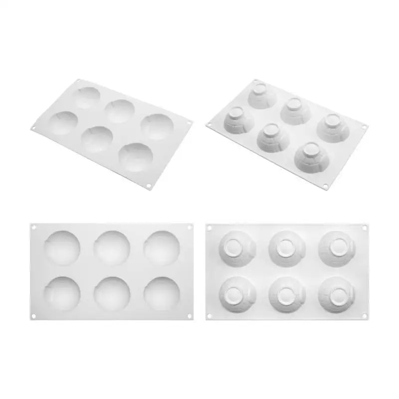 6-Cavity Igloo Silicone Cake Mold for Mousses Ice Cream Kitchen Pastry Making Tool Accessory Oasis Select