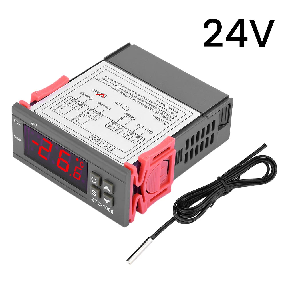 STC-1000 LED Digital Temperature Controller Temperature Regulator Thermostat Incubator 12V 24V 110V 220V Oasis Select 24V