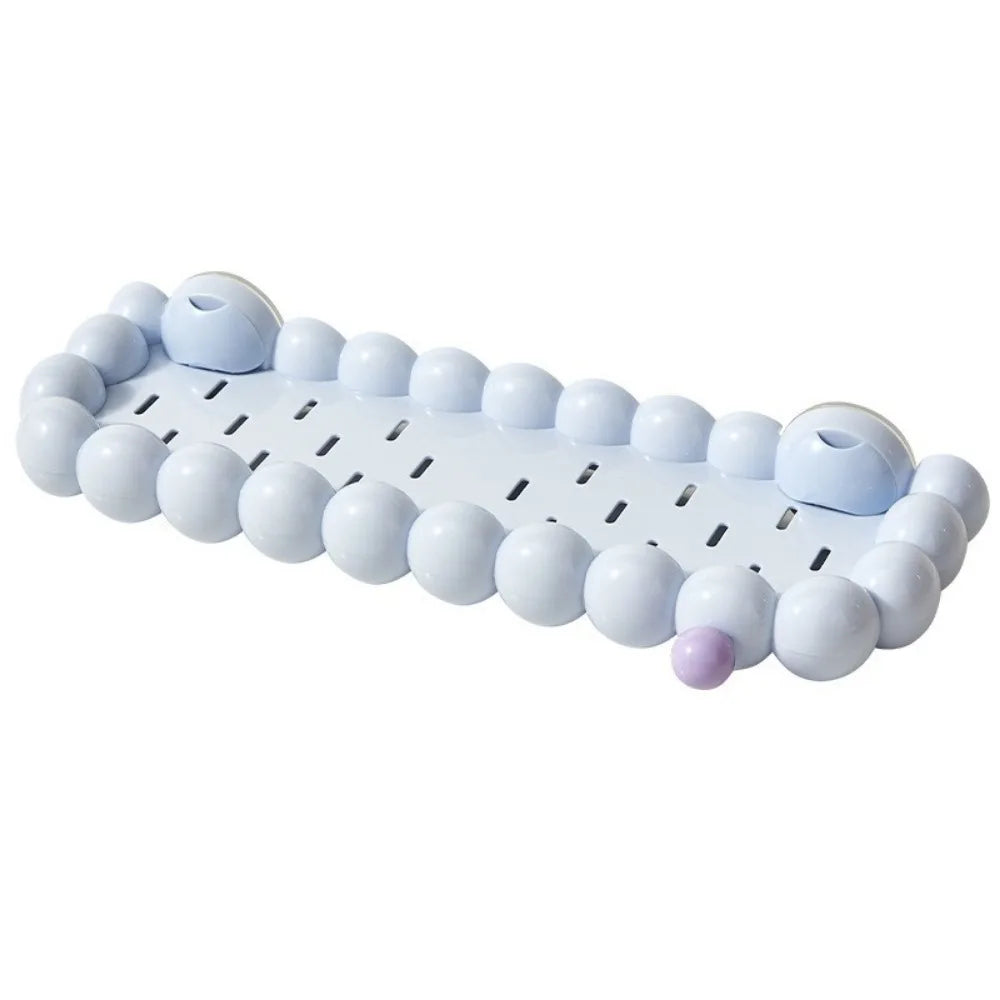 Wall-Mounted Suction Cup Cosmetics Storage Rack – No Drill