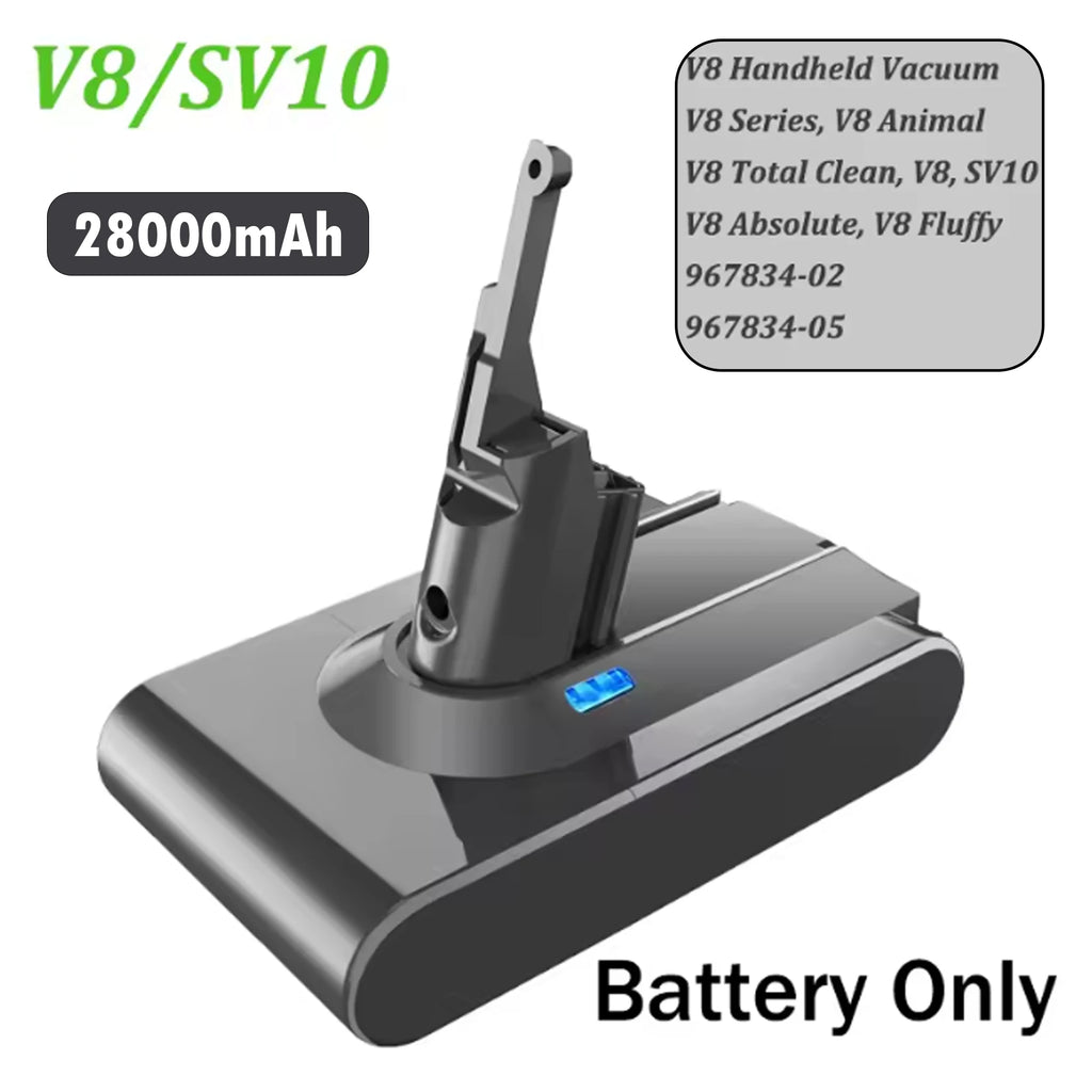 For Dyson V8 21.6V Replacement Battery for Dyson V8 Absolute Cord-Free Vacuum Handheld Vacuum Cleaner Battery Oasis Select V8 28000mAh