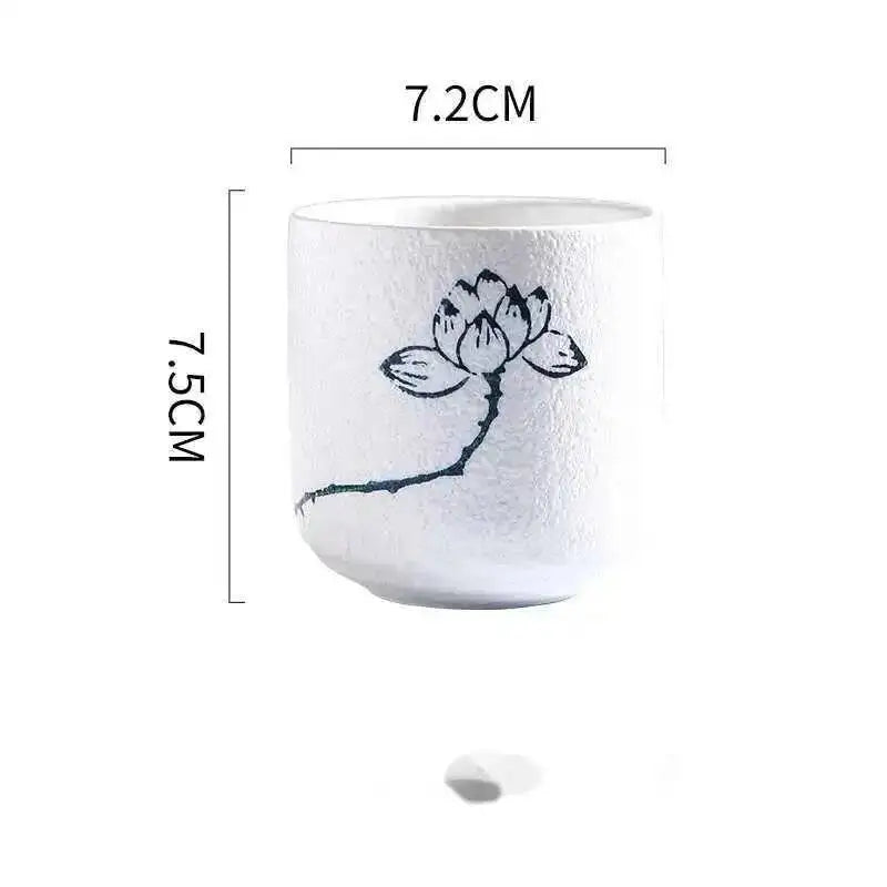 Tea Cup Japanese 200ml Coffee Mug Coarse Ceramic Large Capacity Originality Stackable Water Teacup Sake Wine Cups Friend Gift Oasis Select 200ML Style 4 200ML