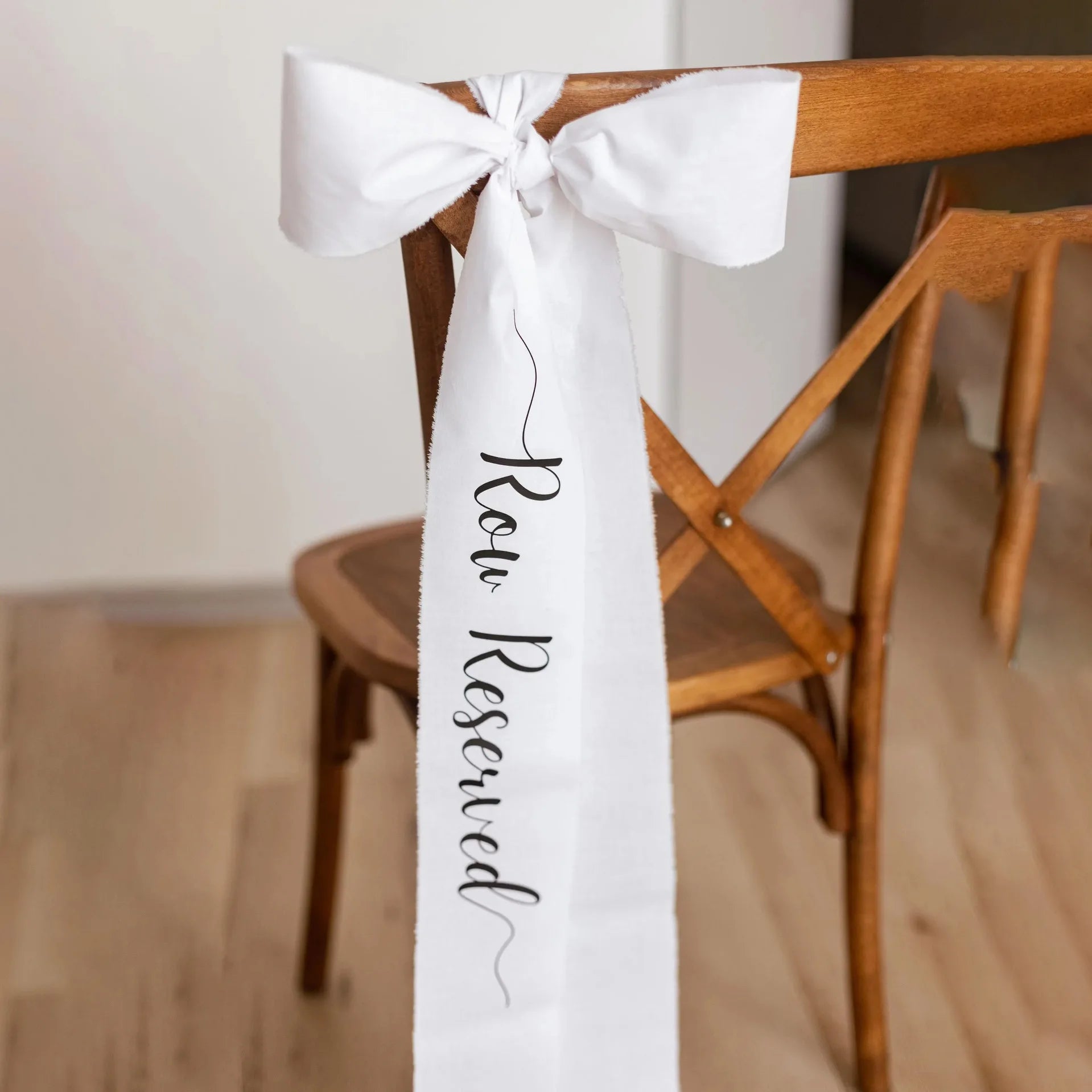 Reserved Chair Bow Ribbon Memorial Wedding Sign Ceremony Reception Decoration Bachelorette Party Seating Marker Ribbon Oasis Select