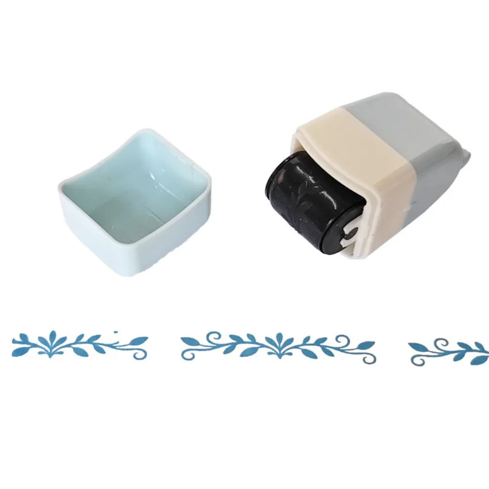 Convenient Lace Rolling Stamp DIY Handcraft Score Printing Pattern Roller Stamp Plastic Roller Sealing Painting Graffiti Gifts Oasis Select Sky blue
