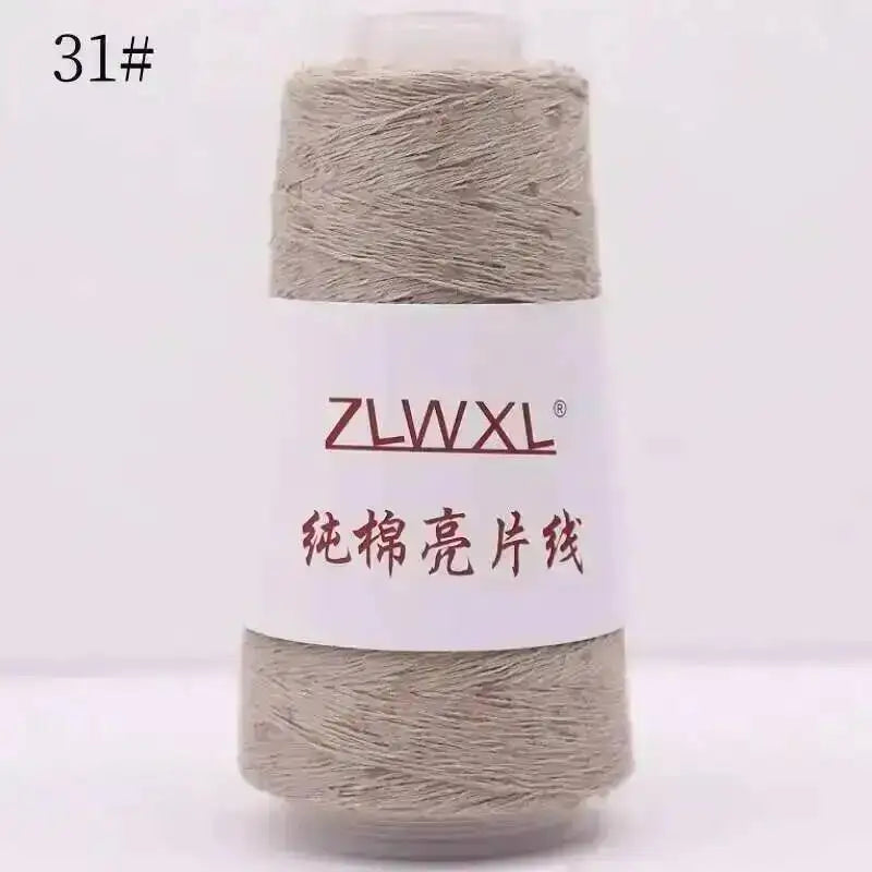 50g Sequin Cotton Yarn DIY Knitted Decoration Hand Crochet Ткань 400M 3mm Oasis Select 31