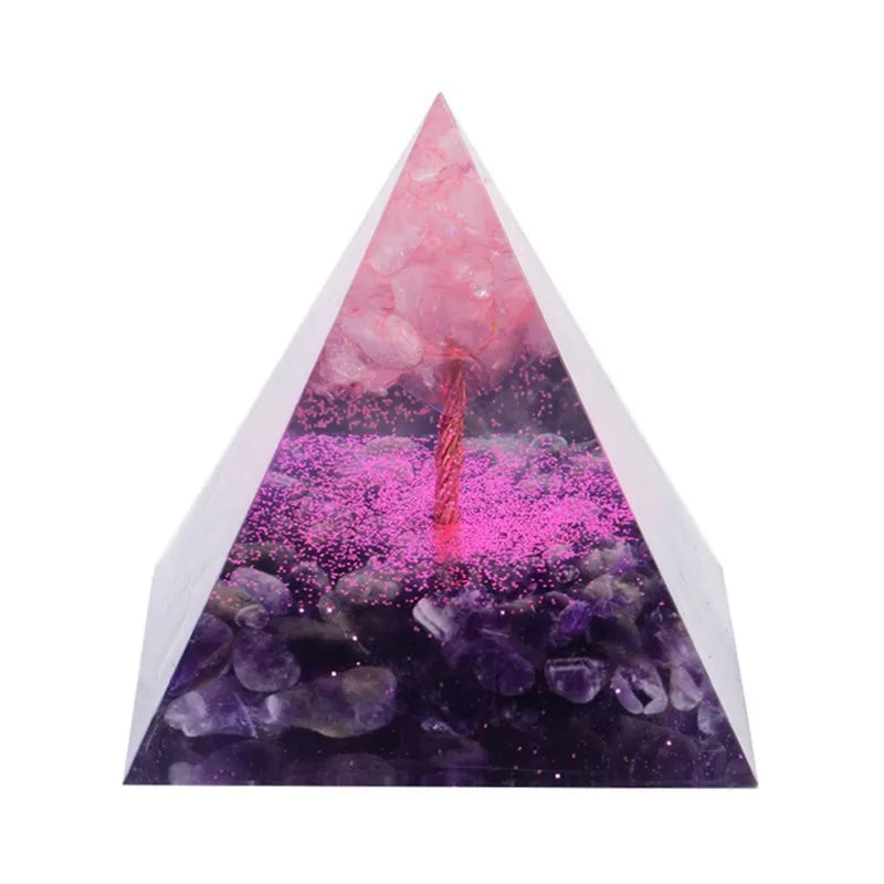 Crystal Pyramid Ornaments Crushed Stone Glue Dropping Resin Crafts