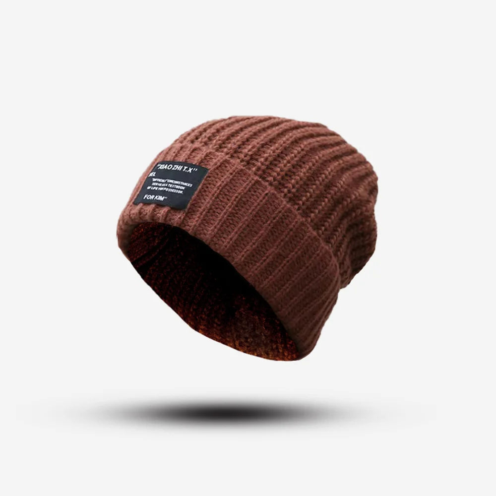 Big head hat, lazy hat, knitted hat, pile hat, deer plush hat, small face, knitted hat, generous logo hat Oasis Select 4