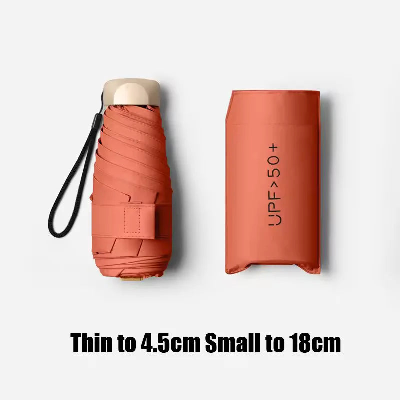 Ultralight UV Protection Five-Fold Mini Folding Umbrella