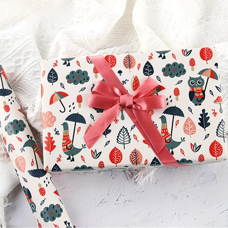 50*70cm Cute Cartoon Toys Birthday Gift Wrapping Paper Birthday Gift Box Packaging Paper DIY Craft Party Decoration Paper Oasis Select F